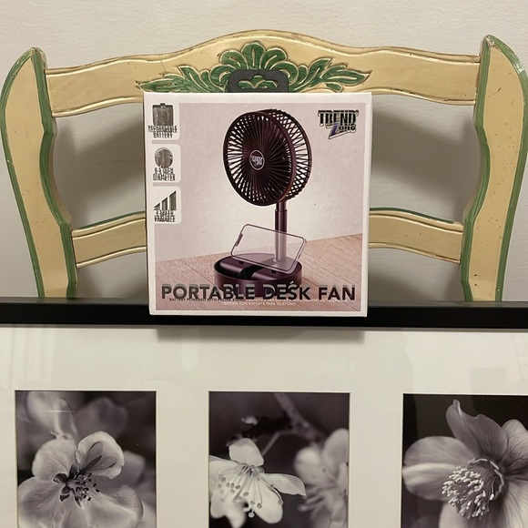 •NIB• TREND ZONE // portable desk fan // 6.5 in // 2 speed // black - Picture 9 of 9